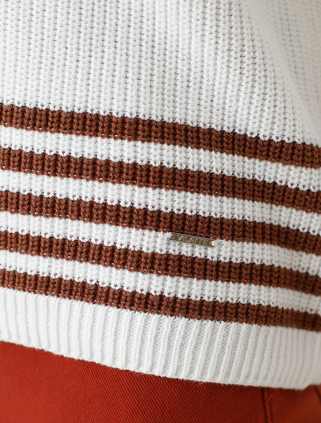 Джемпер крупной вязки из хлопка - Vilatte фото 3