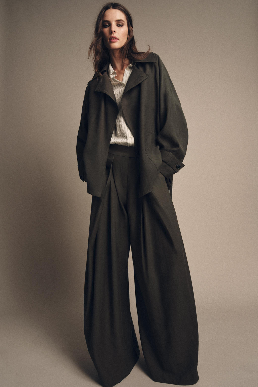 ZW COLLECTION FLOWING BELTED JACKET