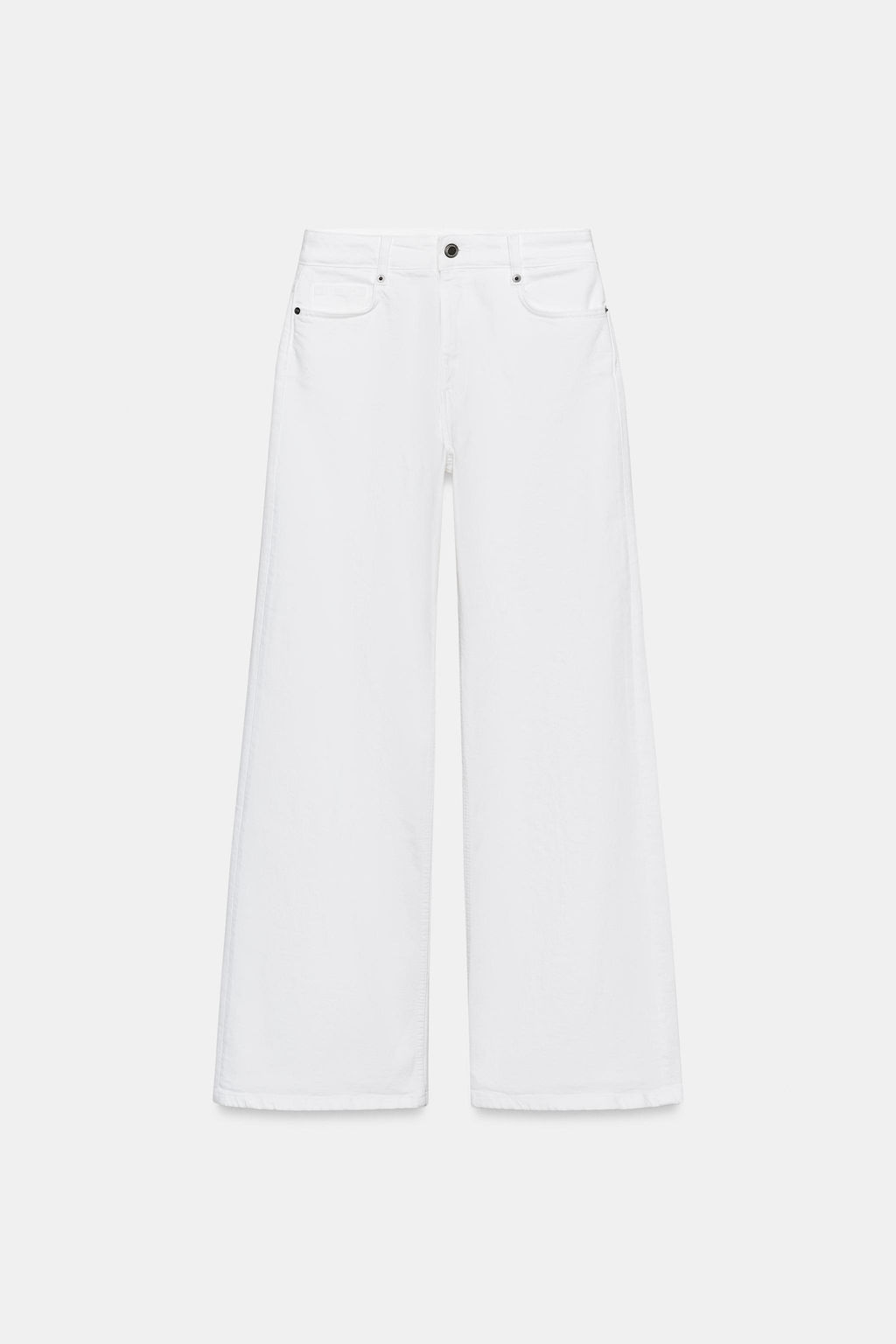 JEANS ZW COLLECTION WIDE LEG TIRO ALTO / Blanco - Zara фото 5