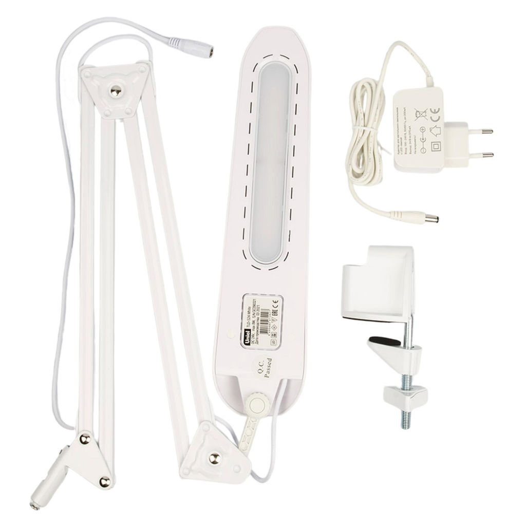 TLD-524 White/8W/Светильник настольный на струбцине/LED/500Lm/4500K/Dimmer/Цвет-белый
