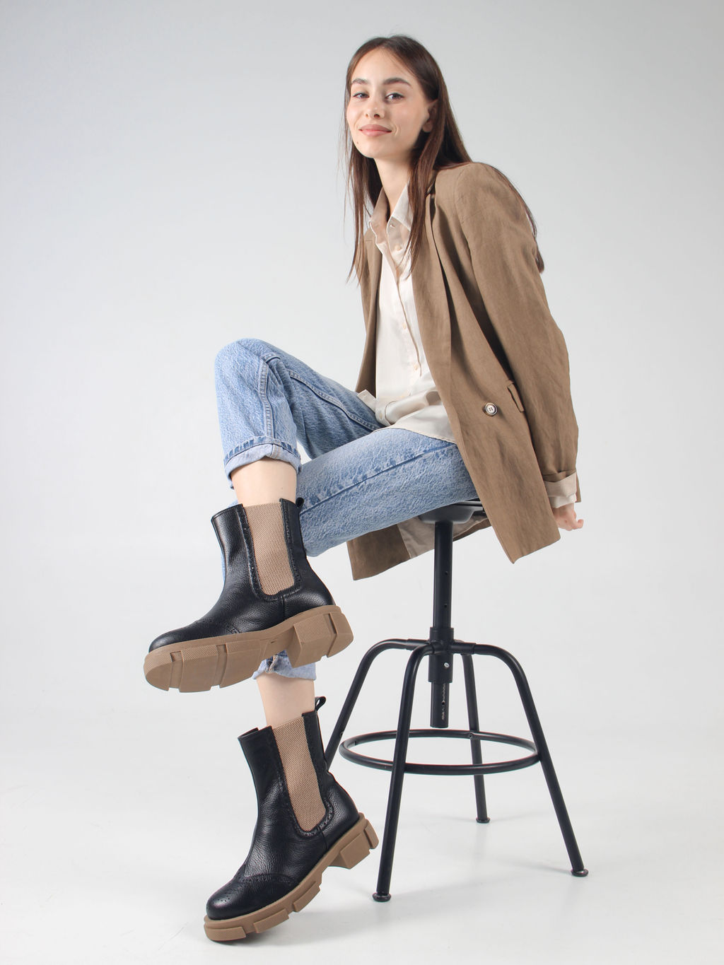 Челси 360.P.21074nut. черный макс какао/Байка