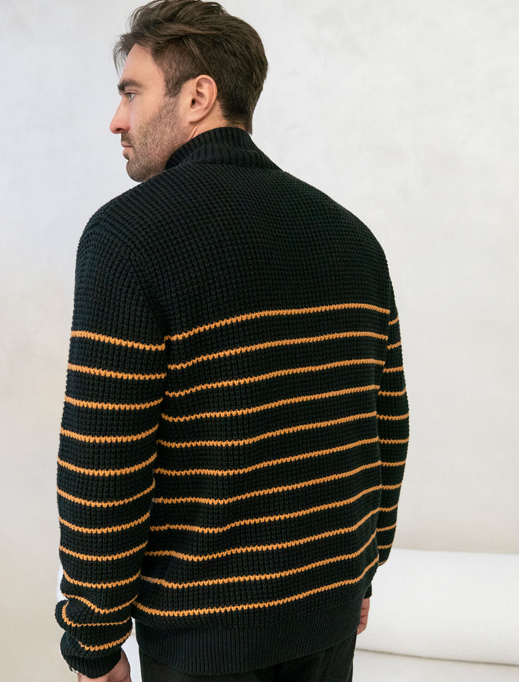 VILATTE / Свитер фактурной крупной вязки с металлической молнией  фото 3