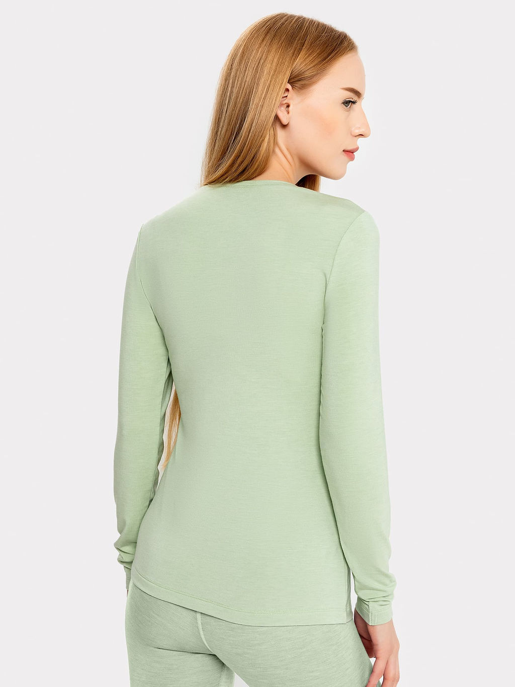 Джемпер Термо женский в туманно-зеленом оттенке туманный зеленый 602332 - Mark formelle фото 2