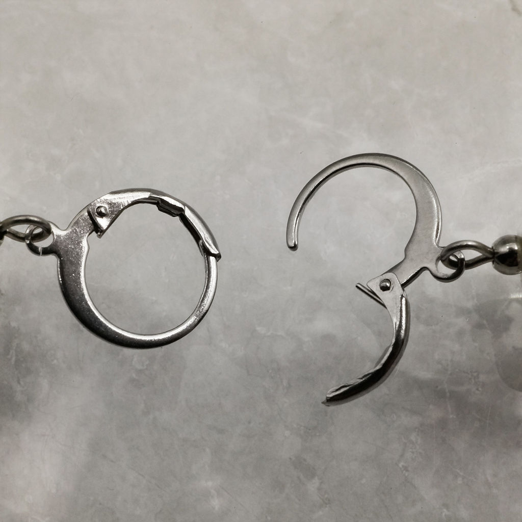 Серьги из муранского стекла LS3349/бордовый,серый