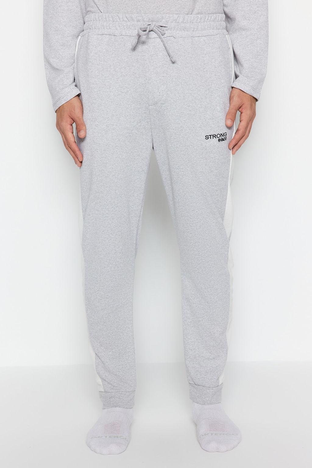 TRENDYOL MAN Lacivert Regular Fit Nak?s Detayl? Orme Pijama Tak?m? TMNAW24PT00030 - Trendyolmilla фото 4