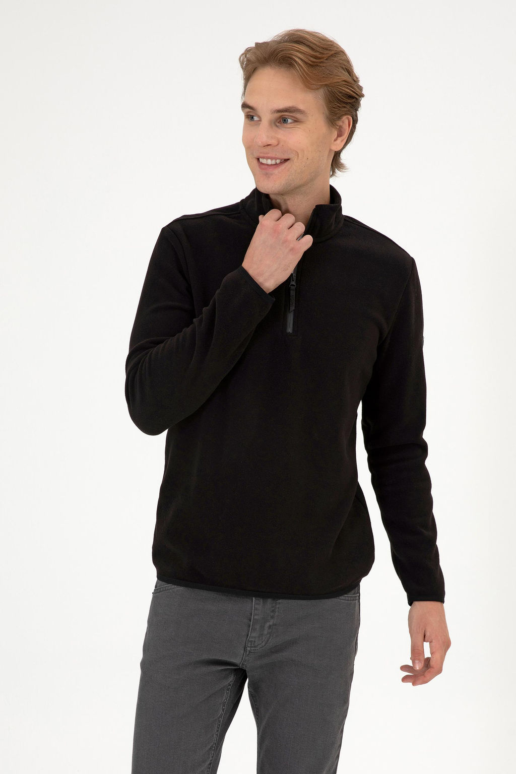 Erkek Siyah Basic Sweatshirt Sepette S_rpriz _ndirim - U.s. polo assn фото 3