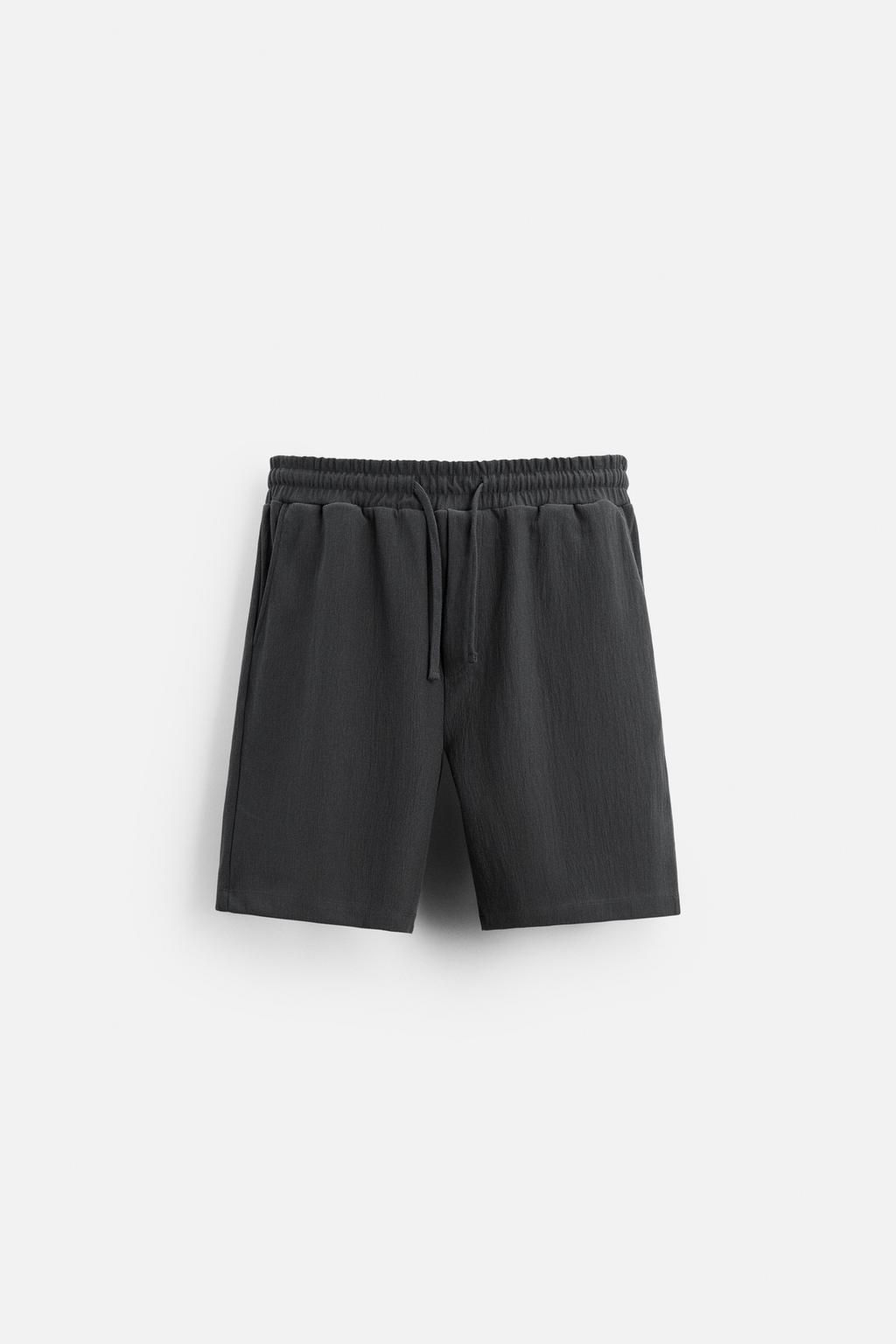 TEXTURED JOGGER BERMUDA SHORTS - Zara фото 31