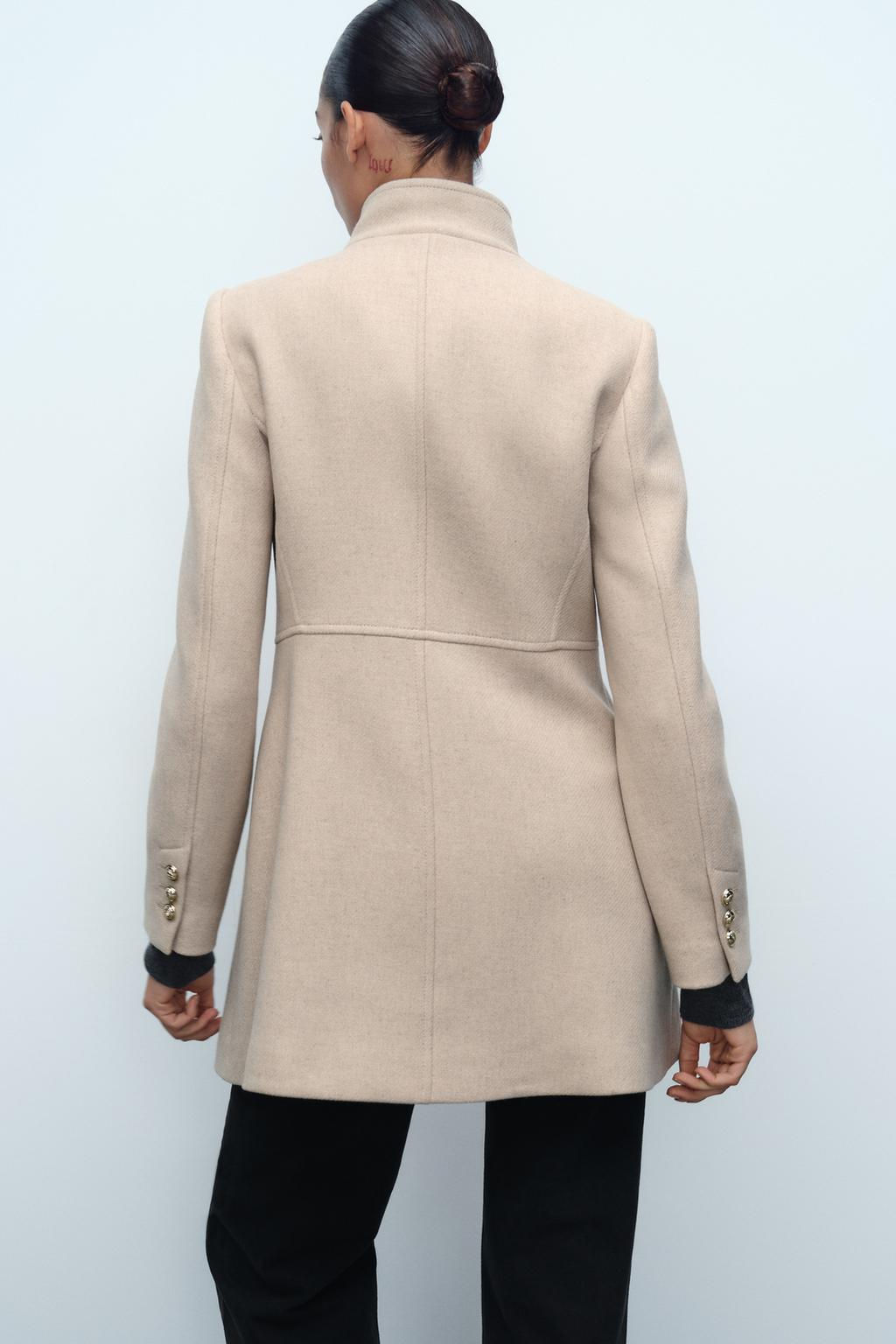 WOOL BLEND DOUBLE-BREASTED COAT - Zara фото 29