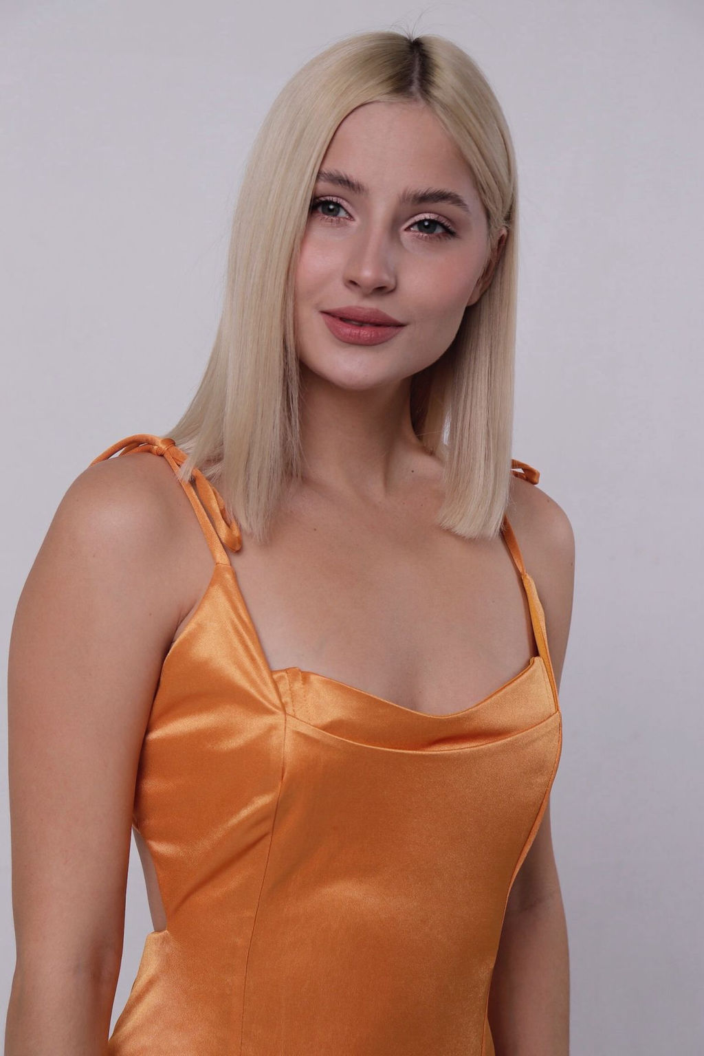 11354 Платье с открытой спинкой оранжевое - Martichelli фото 8