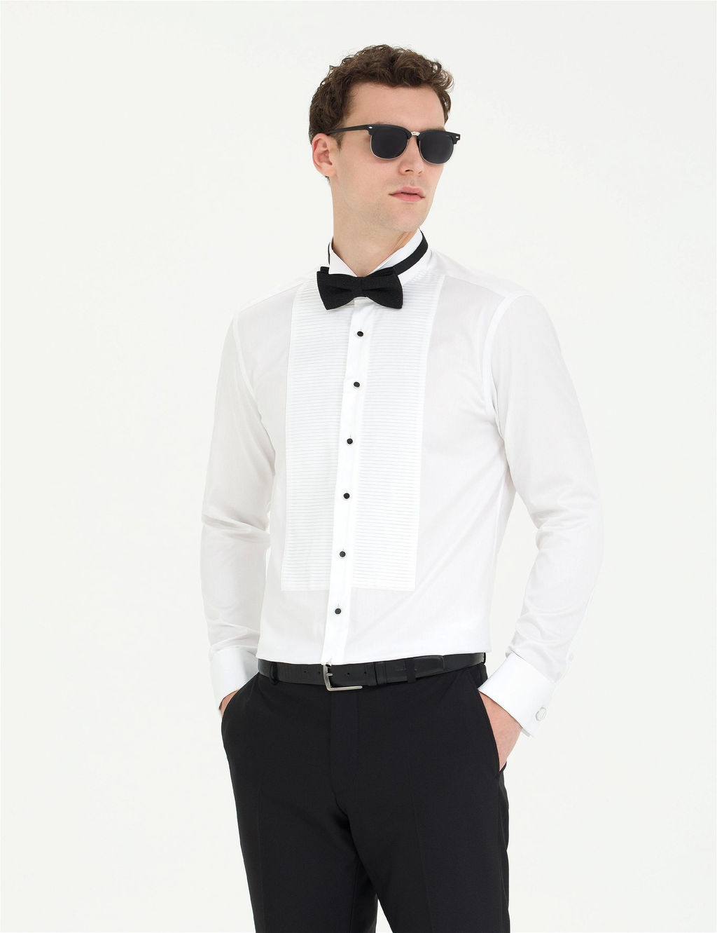 Beyaz Slim Fit Smokin G_mlek