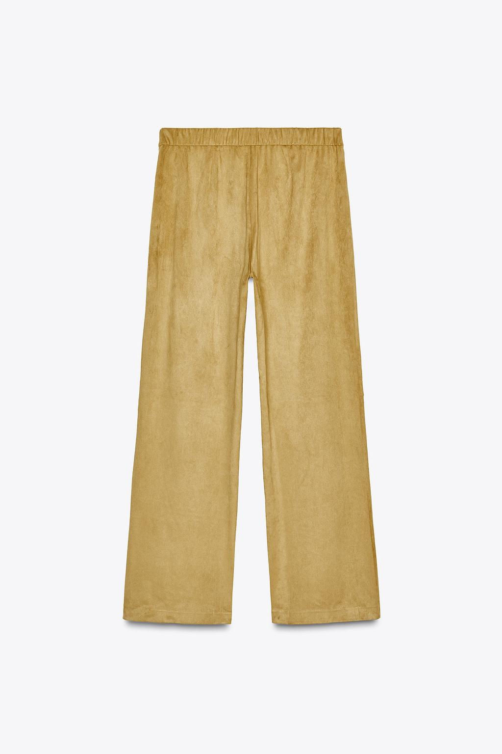 FAUX SUEDE TROUSERS - Zara фото 17