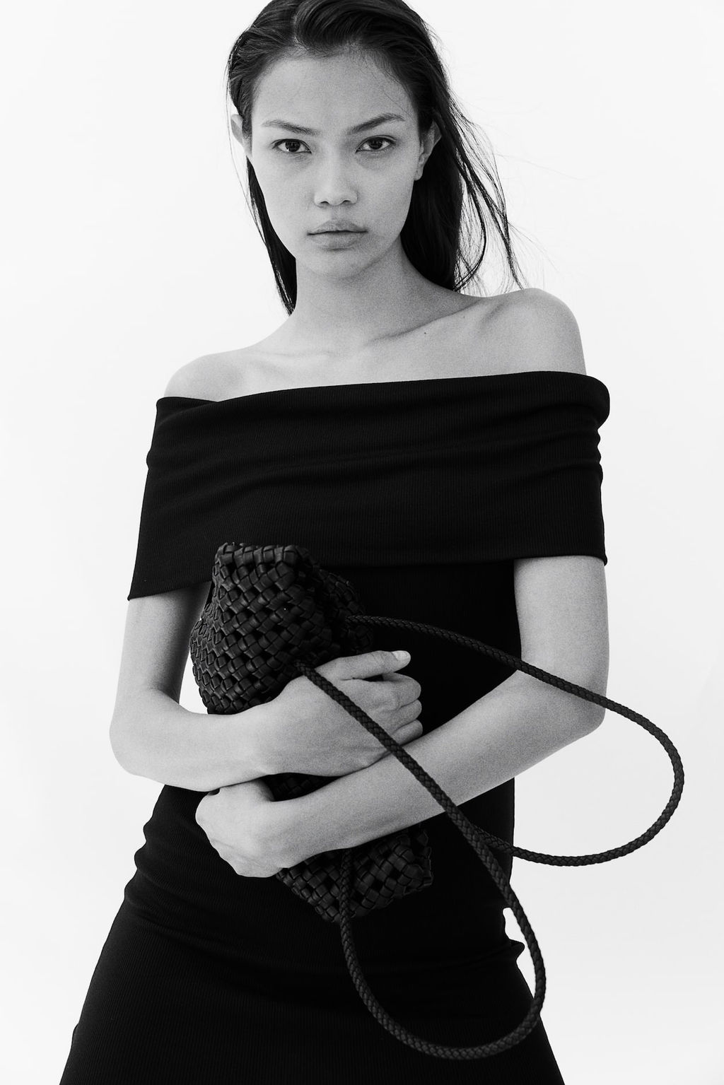 Vestido off-the-shoulder - H&m фото 2