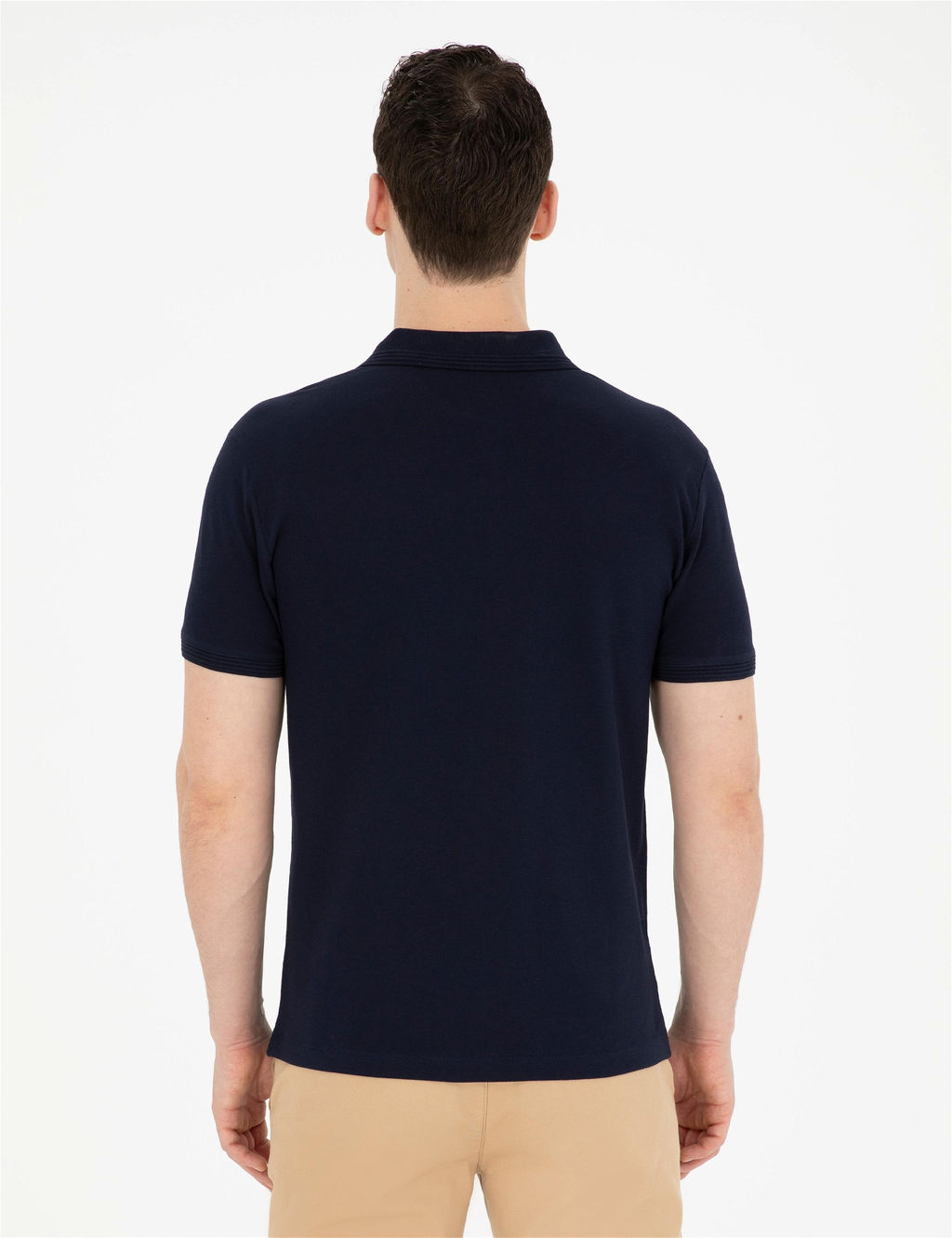 Lacivert Slim Fit Basic Ti__rt