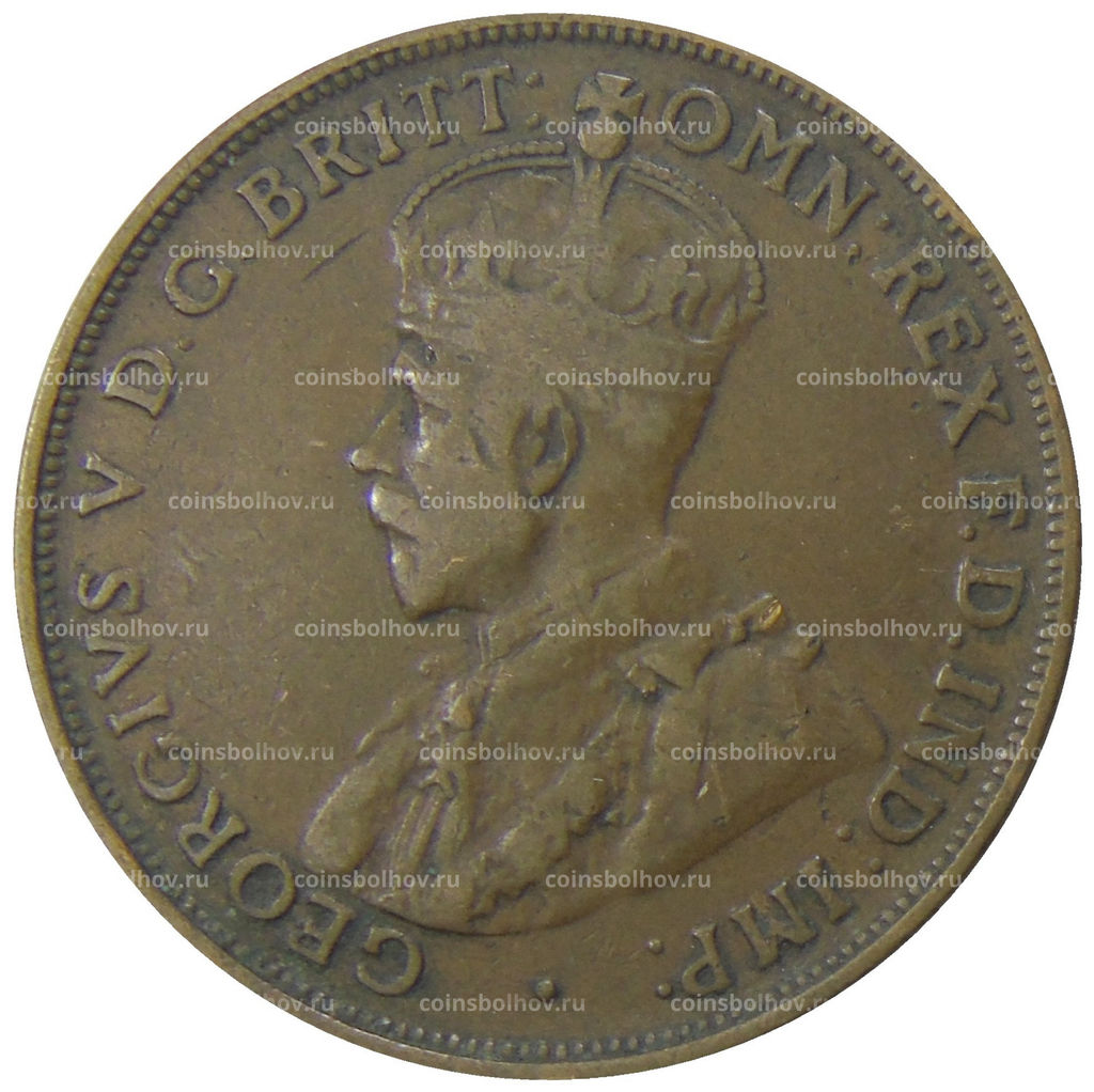 Монета 1 пенни 1921 года Австралия