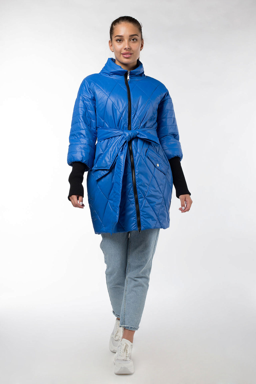 04-1762 Куртка демисезонная (Синтепон 150) пояс - Империя пальто фото 7