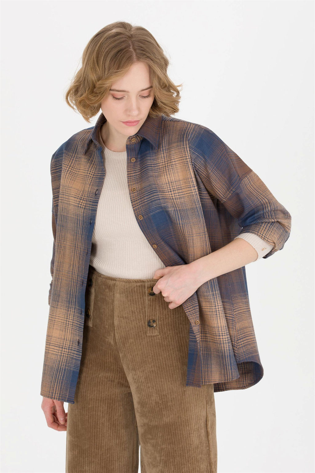 U. S. Polo Assn Женская коричневая рубашка с длинным рукавом - U.s. polo assn фото 7