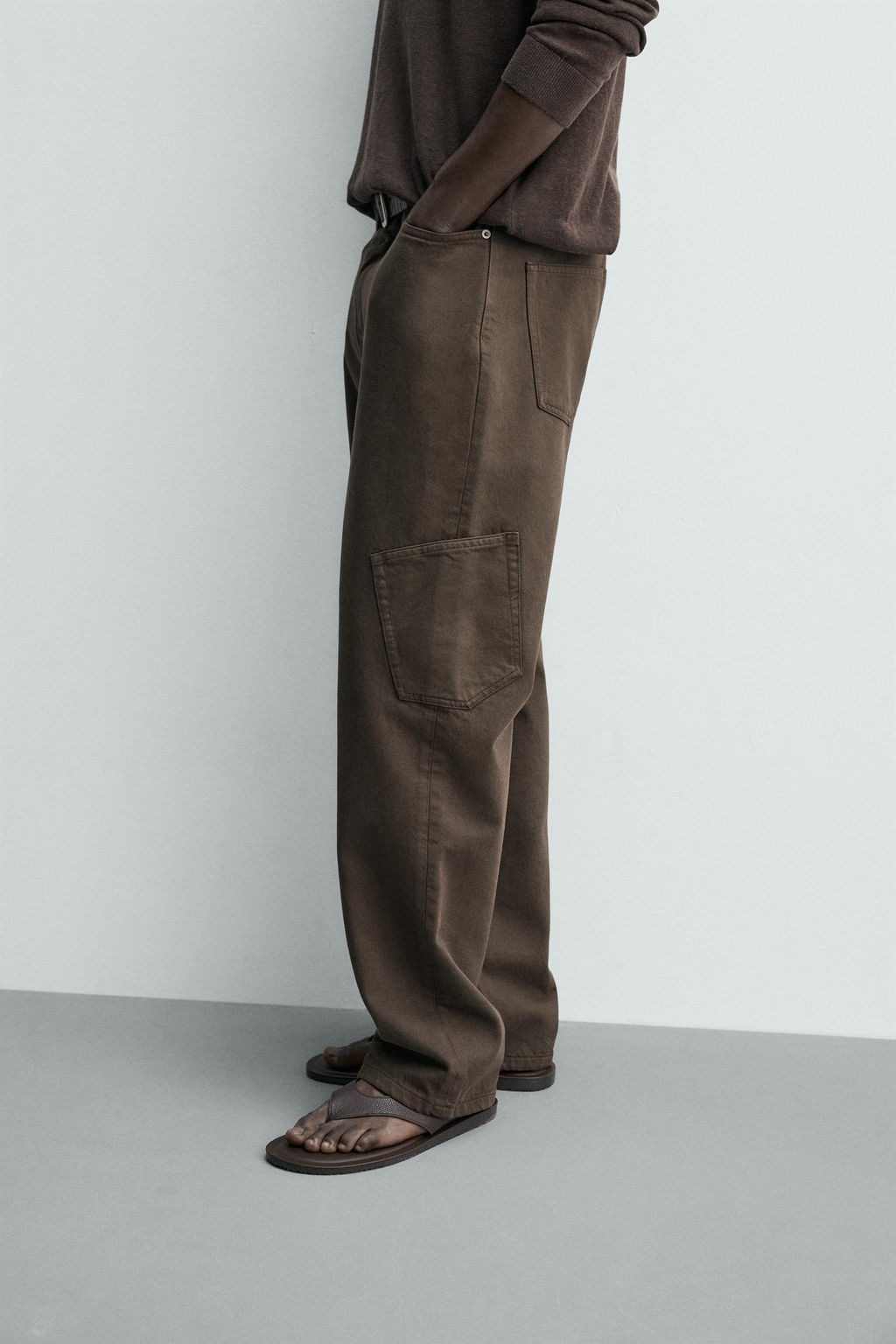 PANTAL?N CARGO STRAIGHT FIT / Marr?n - Zara фото 5