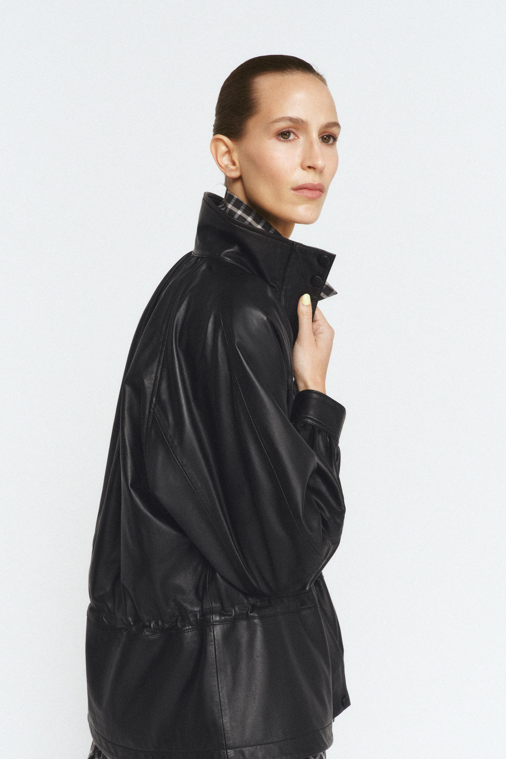 100% LEATHER JACKET ZW COLLECTION LIMITED EDITION - Zara фото 8