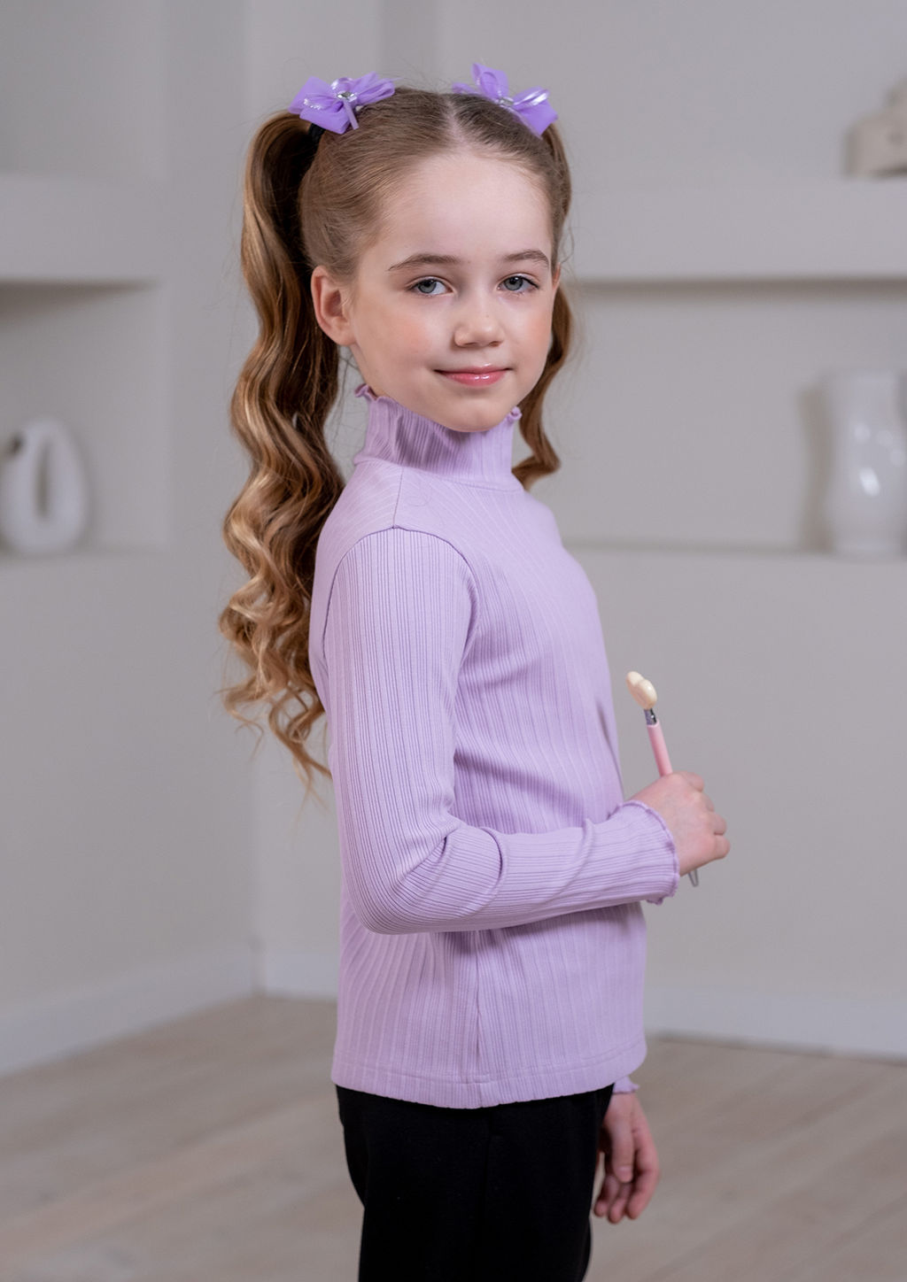 Виола, джемпер трикотажный сиреневый/122-60-54 - Alolika фото 3