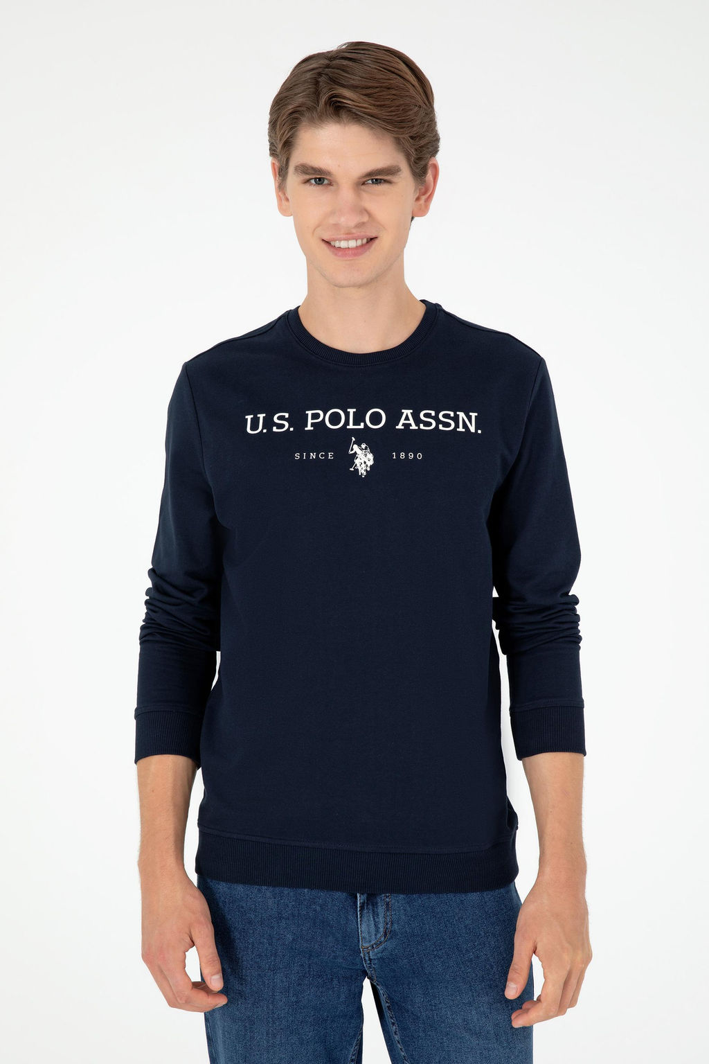 Мужской темно-синий свитшот - U.s. polo assn фото 3