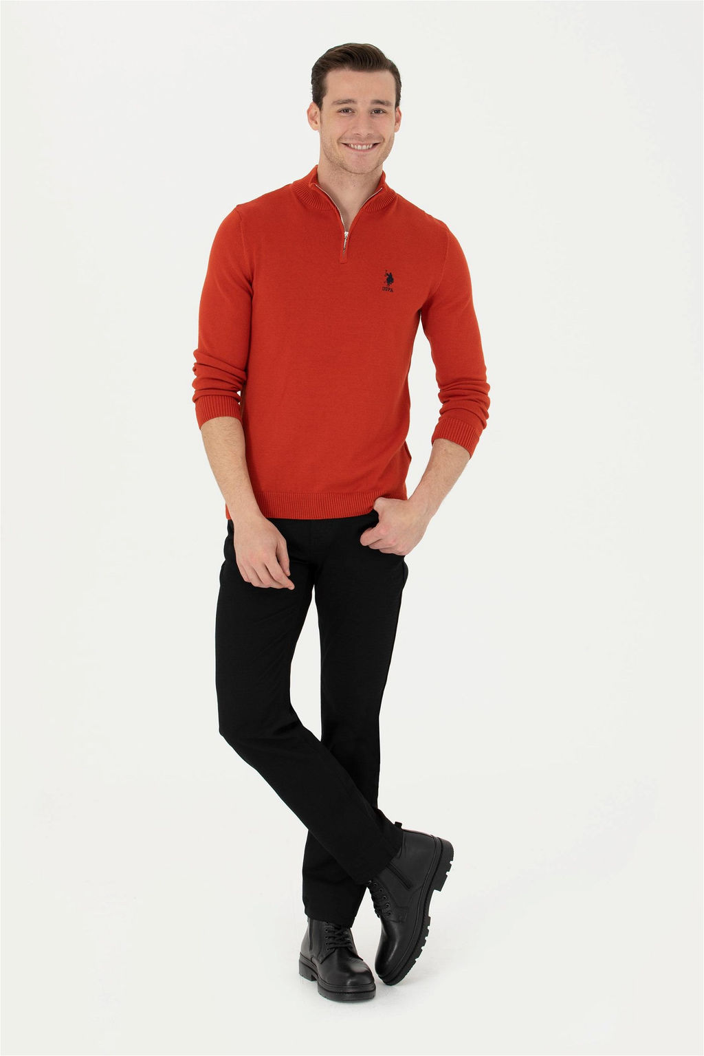 U. S. Polo Assn / Мужские черные брюки из плотной ткани - U.s. polo assn фото 8