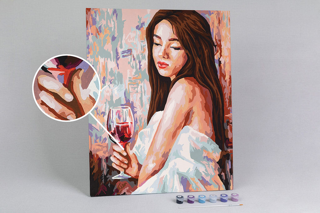 ФРЕЯ PNB/PL-159 Набор для раскрашивания по номерам 50 х 40 см Задумчивая девушка  фото 6