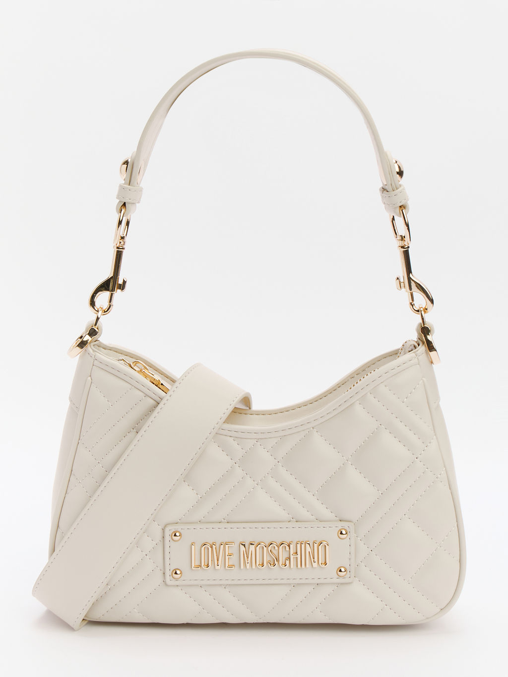 Женская сумка на плечо LOVE MOSCHINO LAMINATED QUILTED BAG Артикул 4377213, молочно-белый