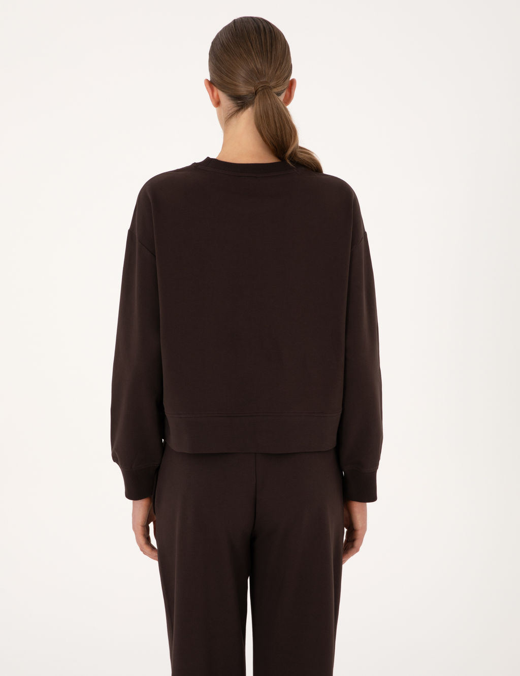 Kahverengi Oversize 2 _plik Sweatshirt