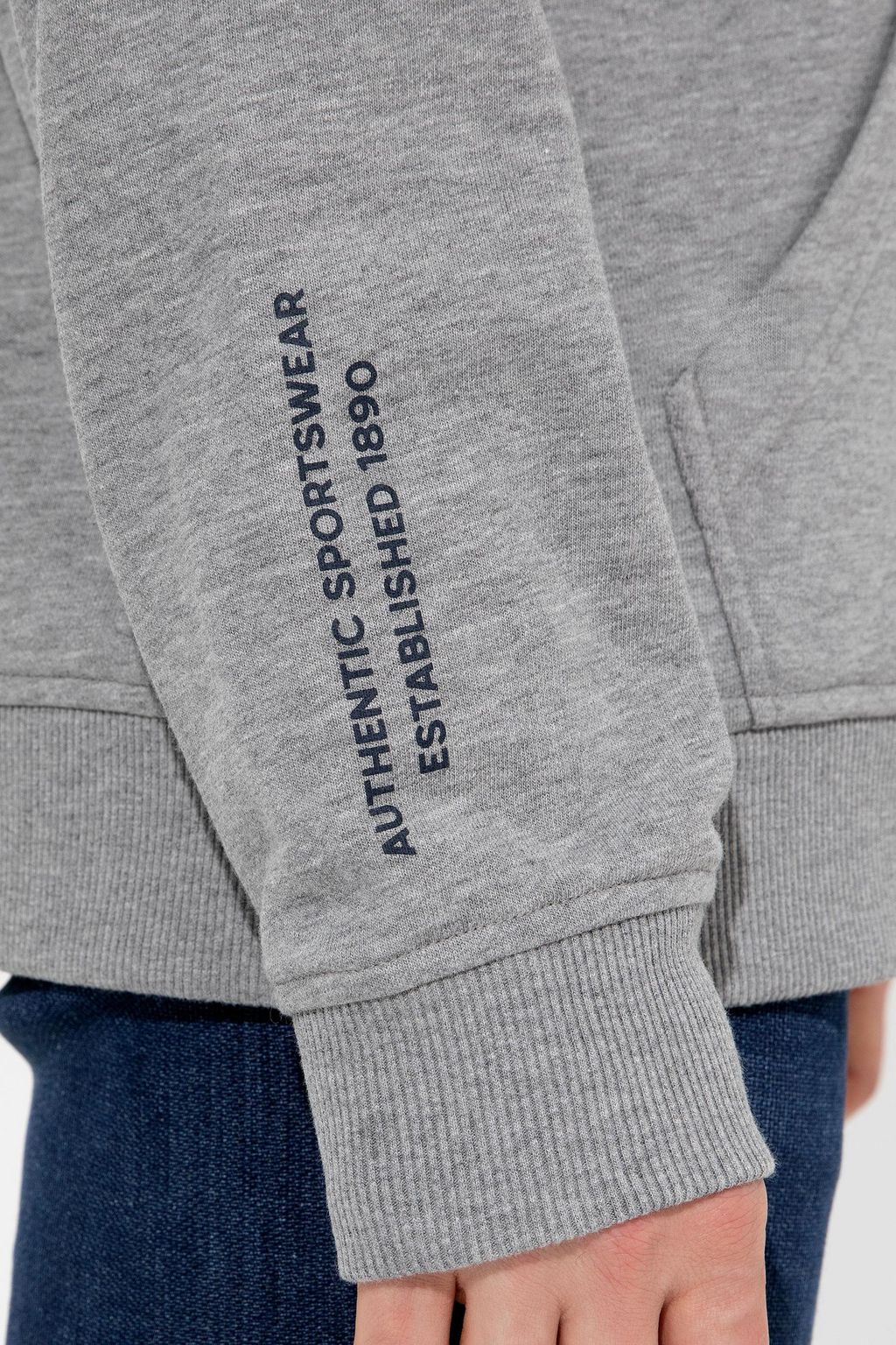 U. S. Polo Assn Мужская серая меланжевая толстовка оверсайз с капюшоном - U.s. polo assn фото 7
