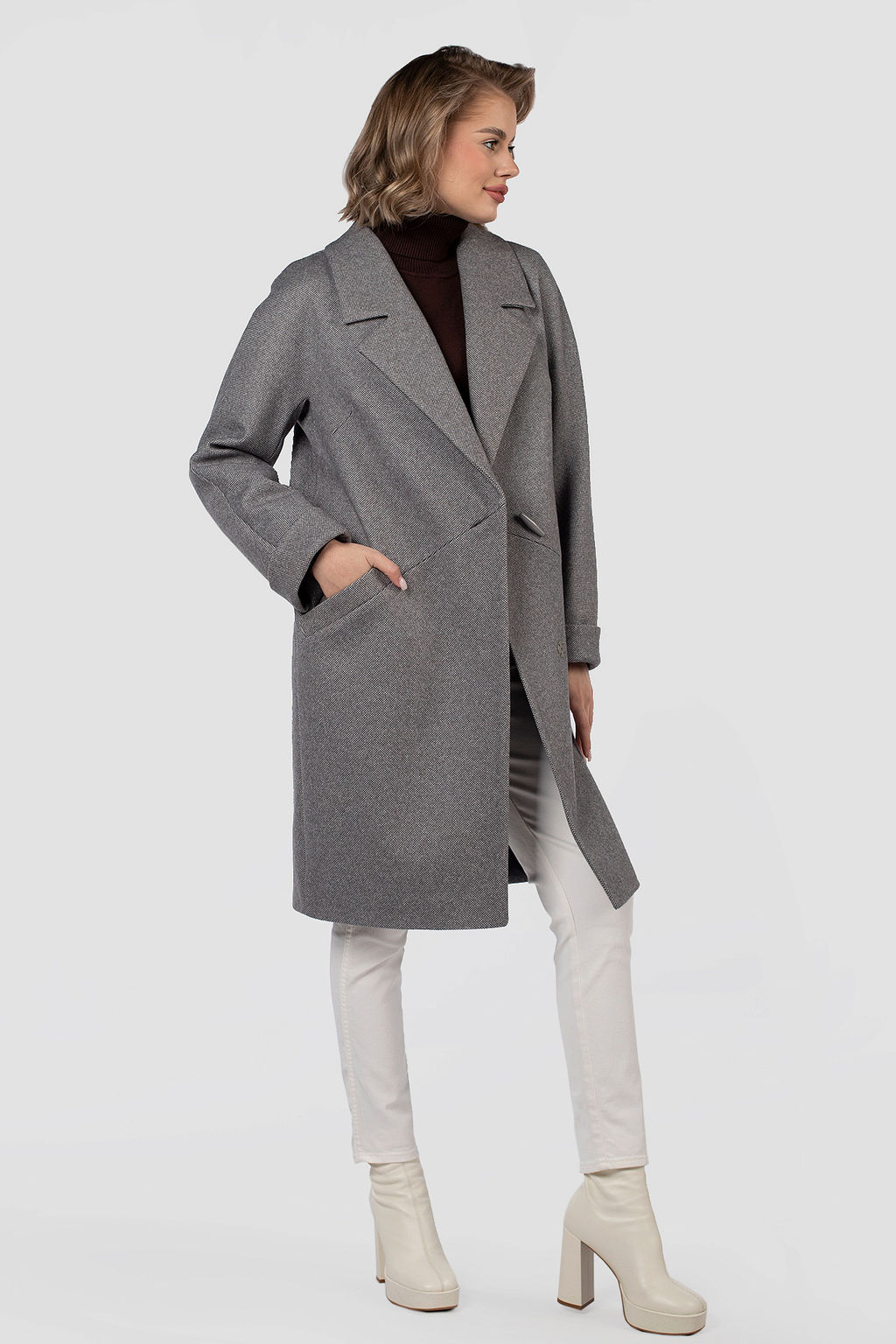 01-11898 Пальто женское демисезонное - El podio фото 3
