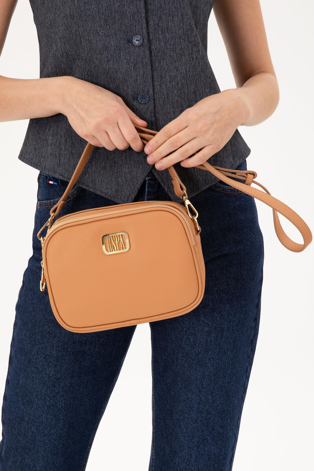 Женская светло-коричневая сумка через плечо Неожиданная скидка в корзине - U.s. polo assn фото 2