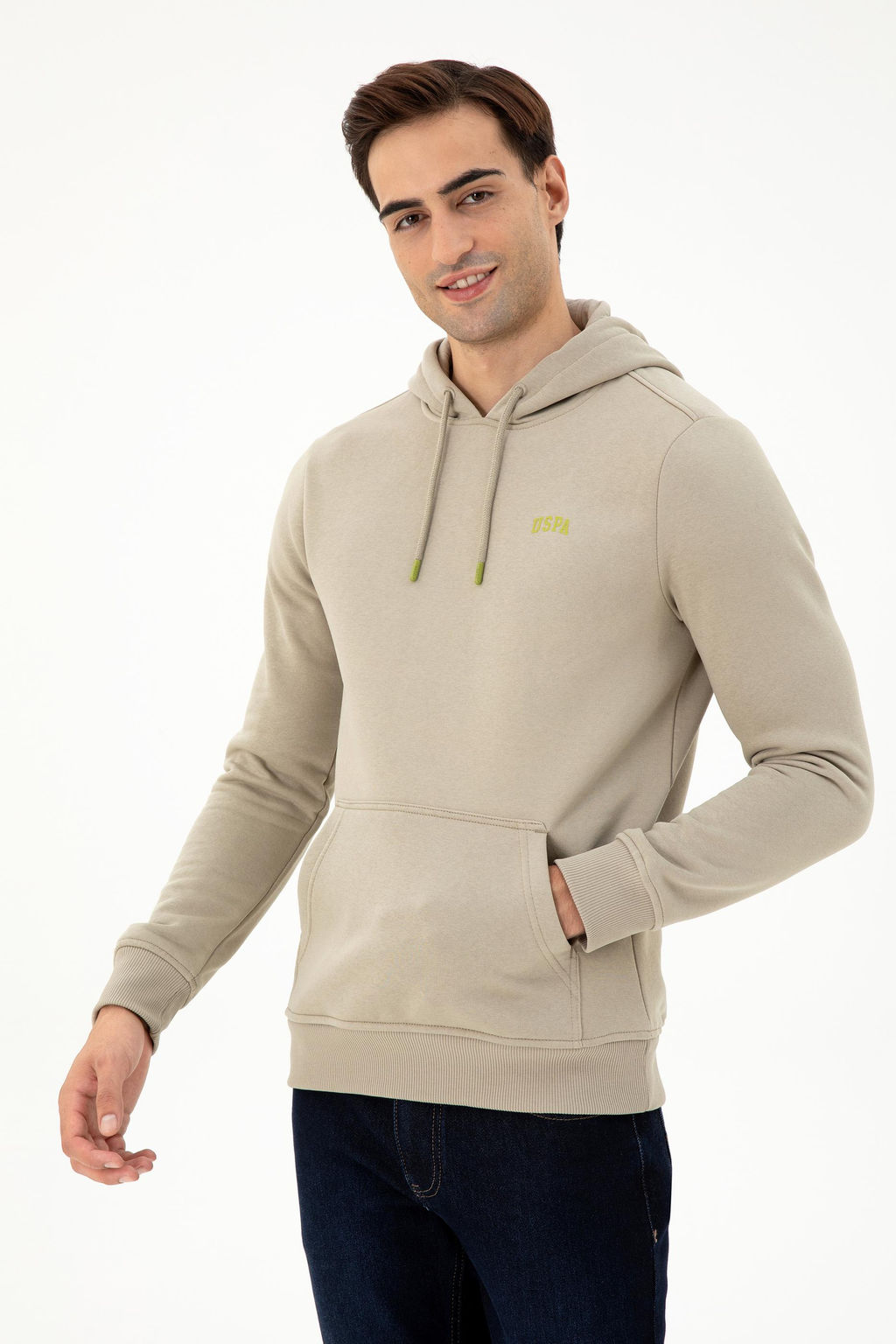 Мужской базовый свитшот светло-хаки - U.s. polo assn фото 3