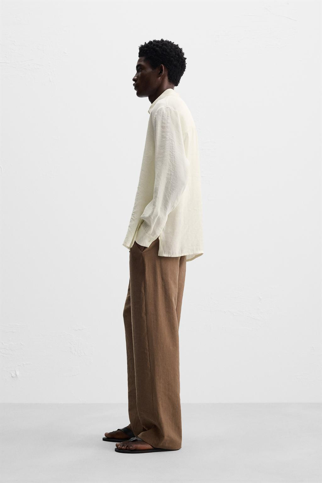 STRAIGHT-LEG FLOWING TROUSERS - Zara фото 4