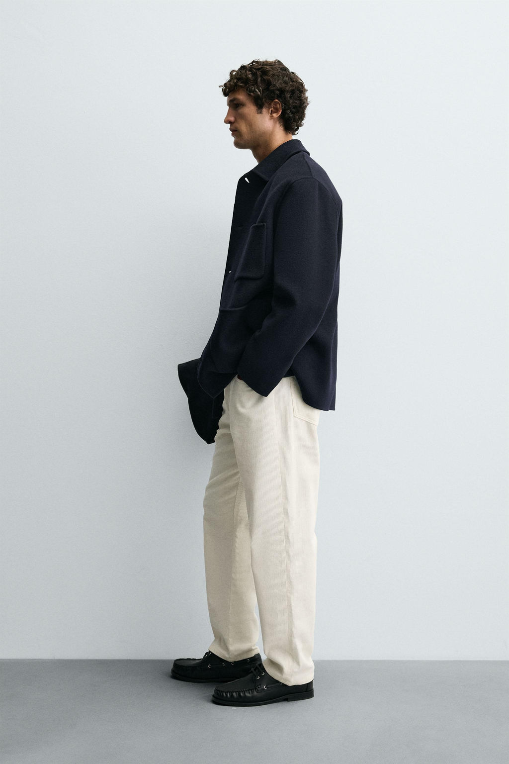 WOOL OVERSHIRT WITH POCKETS - Zara фото 4