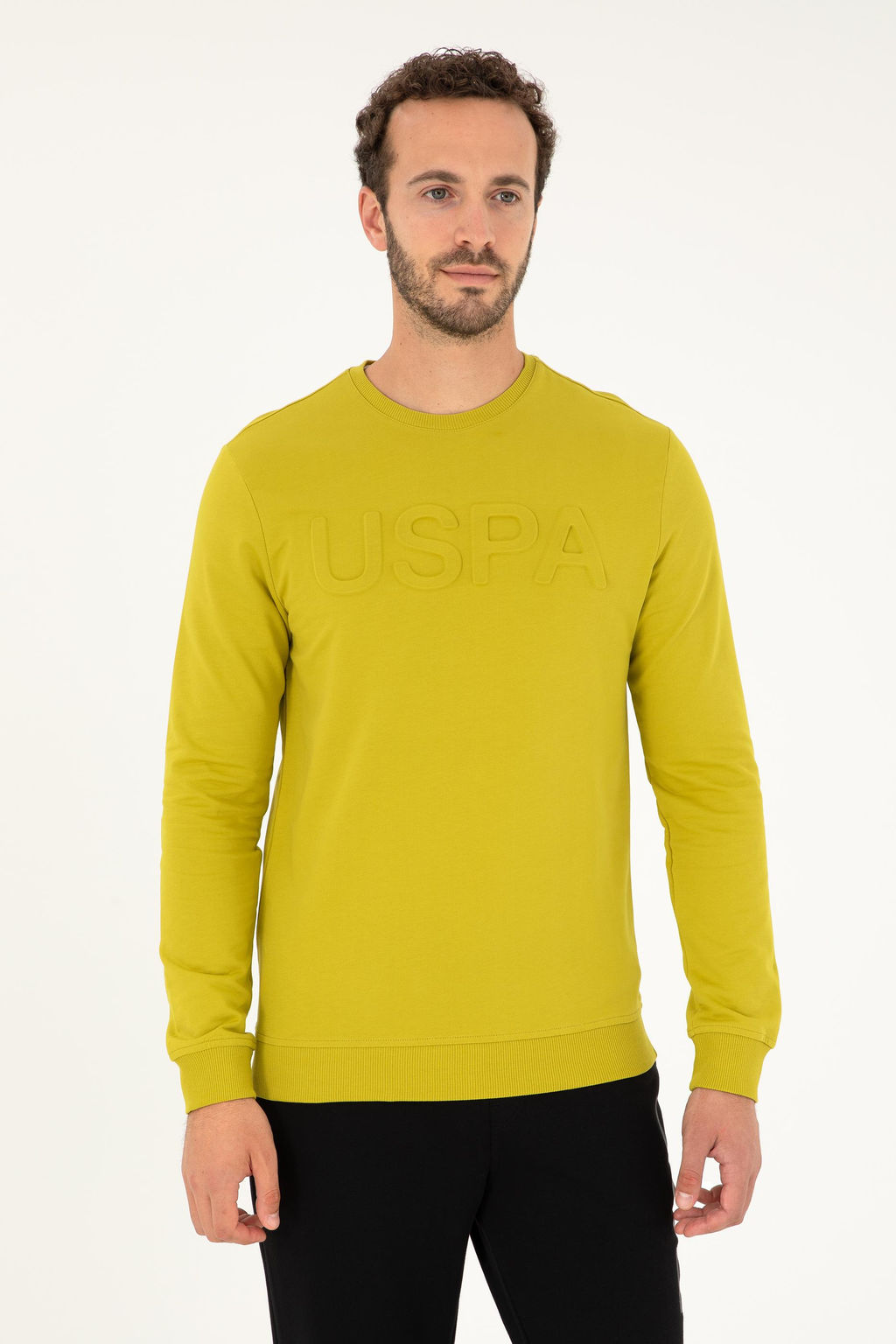 Erkek F_st_k Ye_ili Basic Sweatshirt