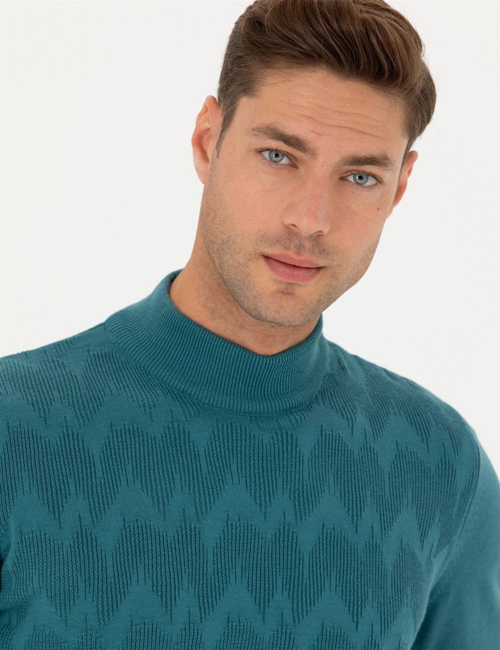 Mavi Slim Fit Yar_m Bal_k__ Yaka Triko Kazak - Pierre cardin фото 2
