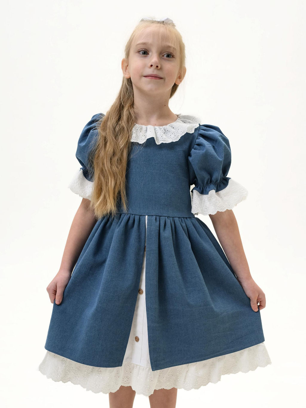 ДЛ 26-5 платье для девочки ЗАБАВА джинс