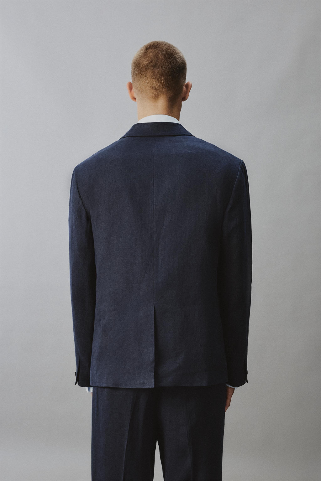 BLAZER CRUZADA TRAJE LINO - ALGOD?N / ?ndigo