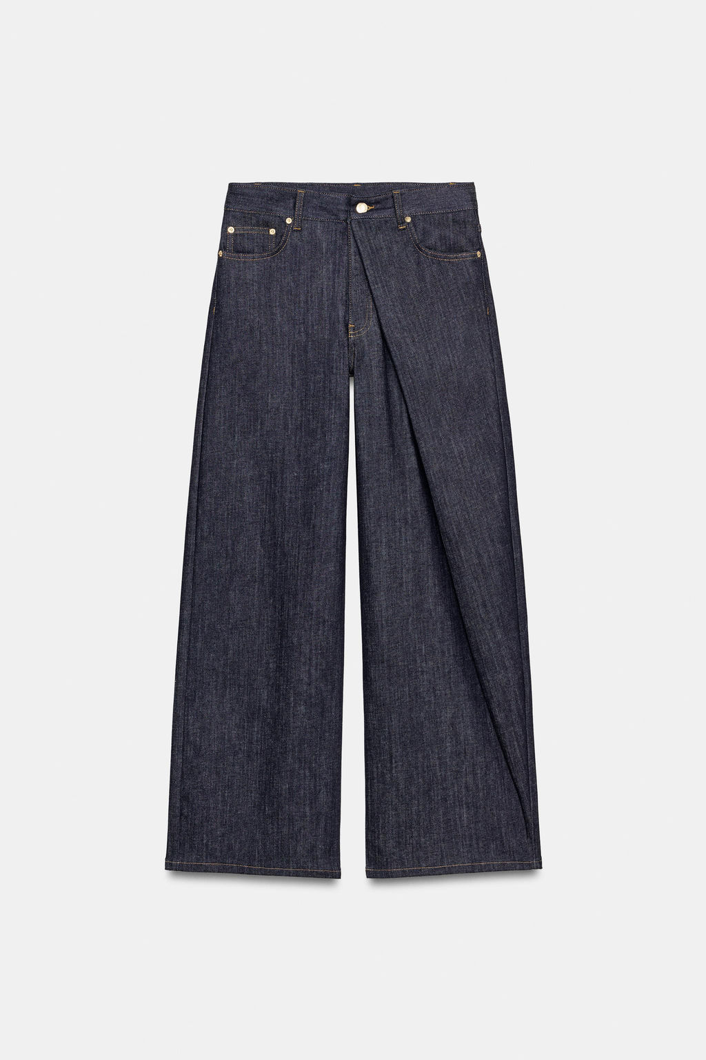 JEANS ZW COLLECTION RELAXED PLEAT MID-WAIST - Zara фото 14