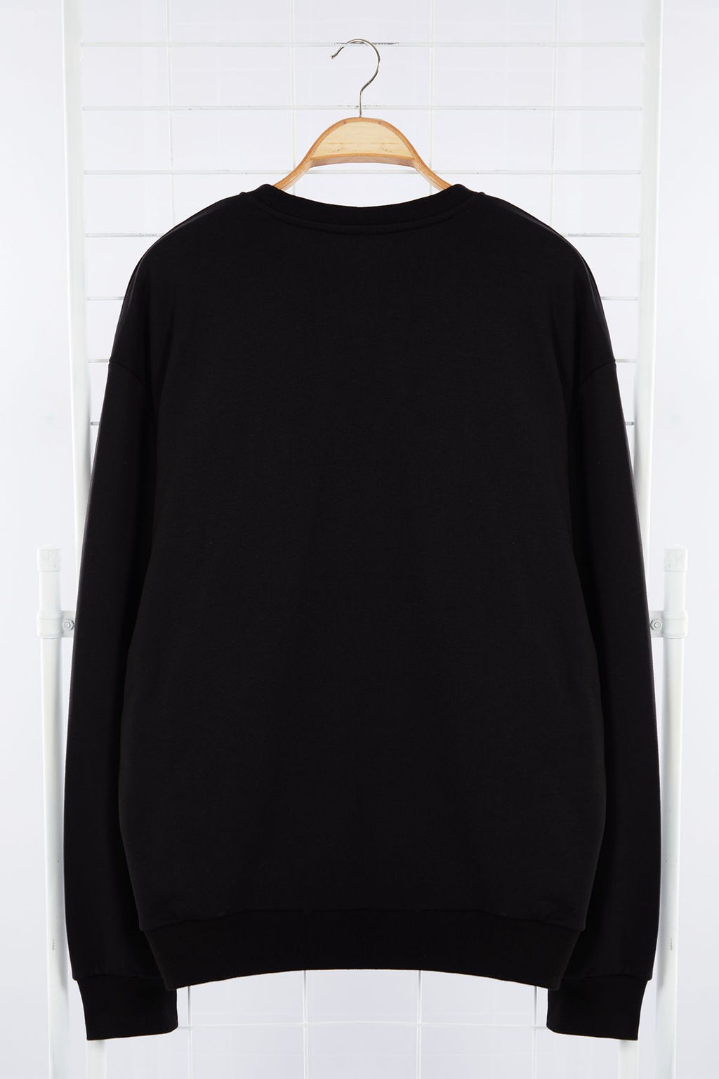 TRENDYOL MAN Siyah Oversize/Genis Kesim Kabartma Bask?l? Sweatshirt TMNAW25SW00046 - Trendyolmilla фото 7