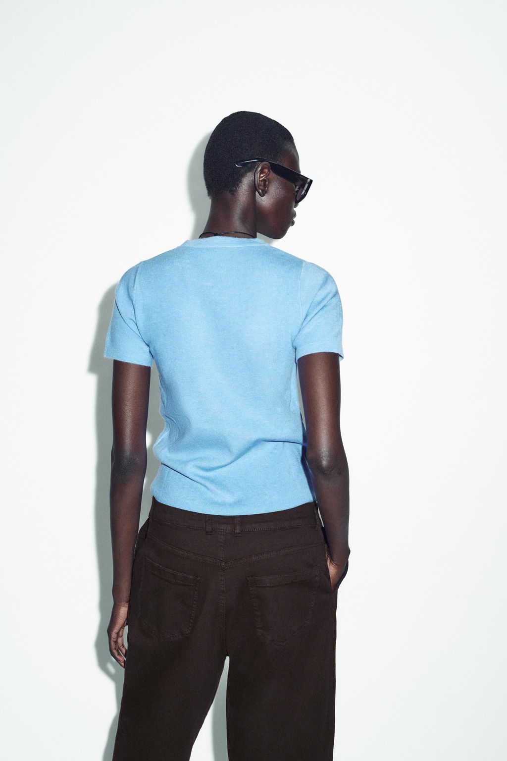 SOFT-TOUCH KNIT SHORT SLEEVE JUMPER - Zara фото 4