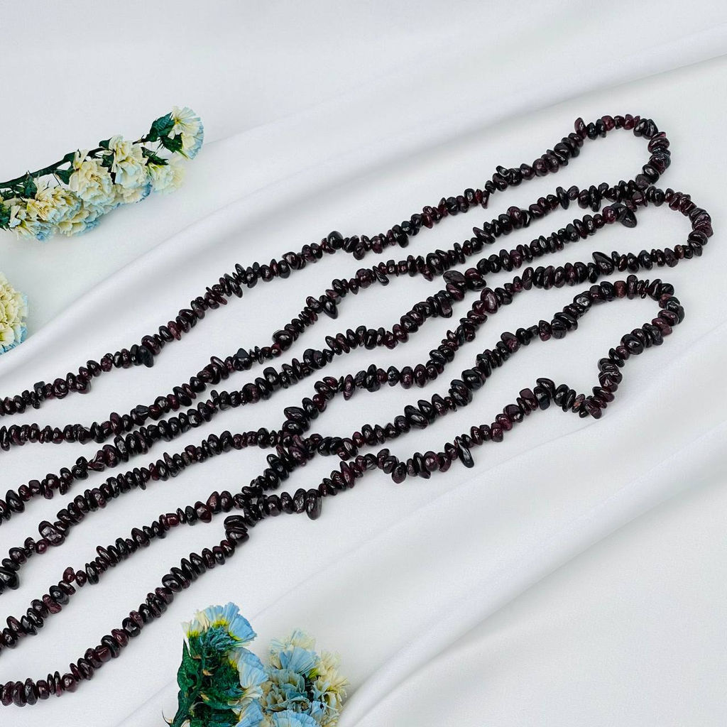 Бусины для украшений из Граната крошка 80 см