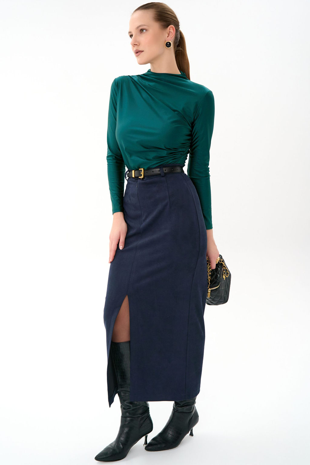 Лонгслив Нора (изумрудный) - Эльза фото 12