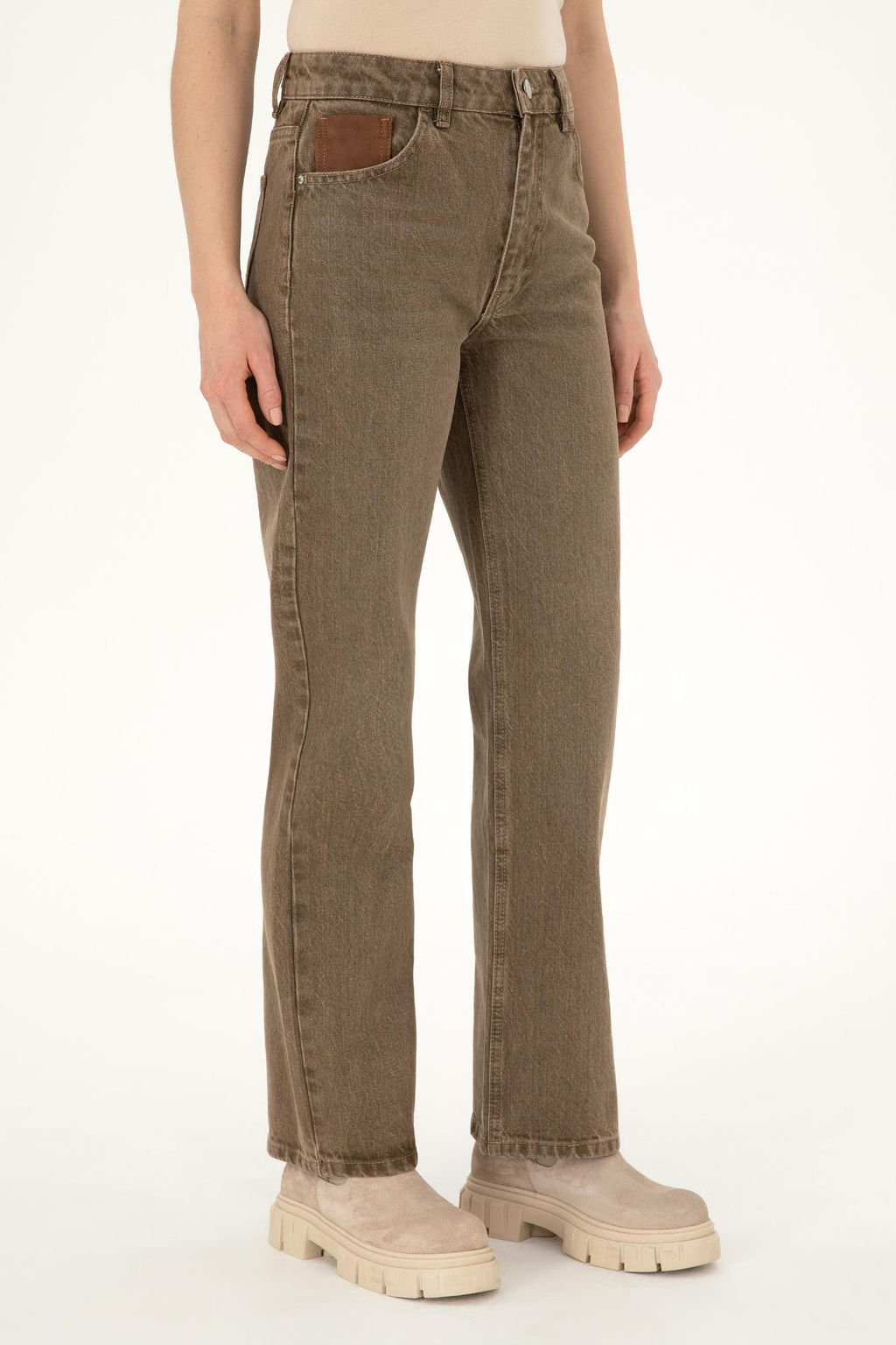 Женские светло-коричневые джинсовые брюки Неожиданная скидка в корзине - U.s. polo assn фото 2