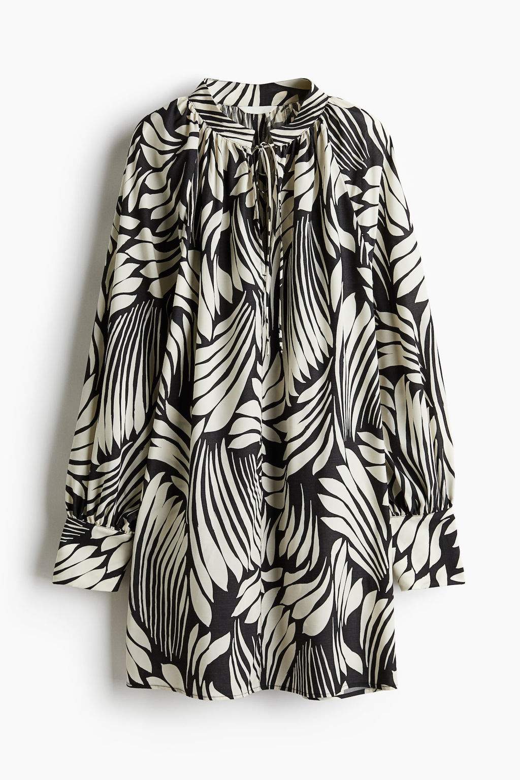Vestido oversize con tiras de anudar - H&m фото 5