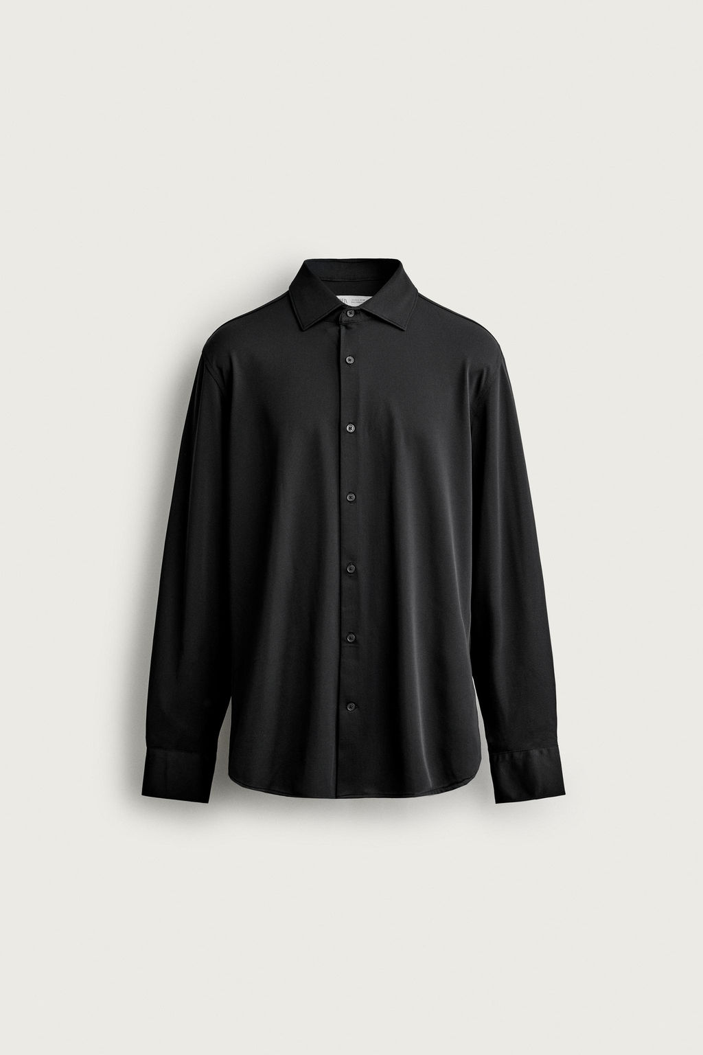 CAMISA REGULAR FIT ESTRUCTURA / Negro - Zara фото 6