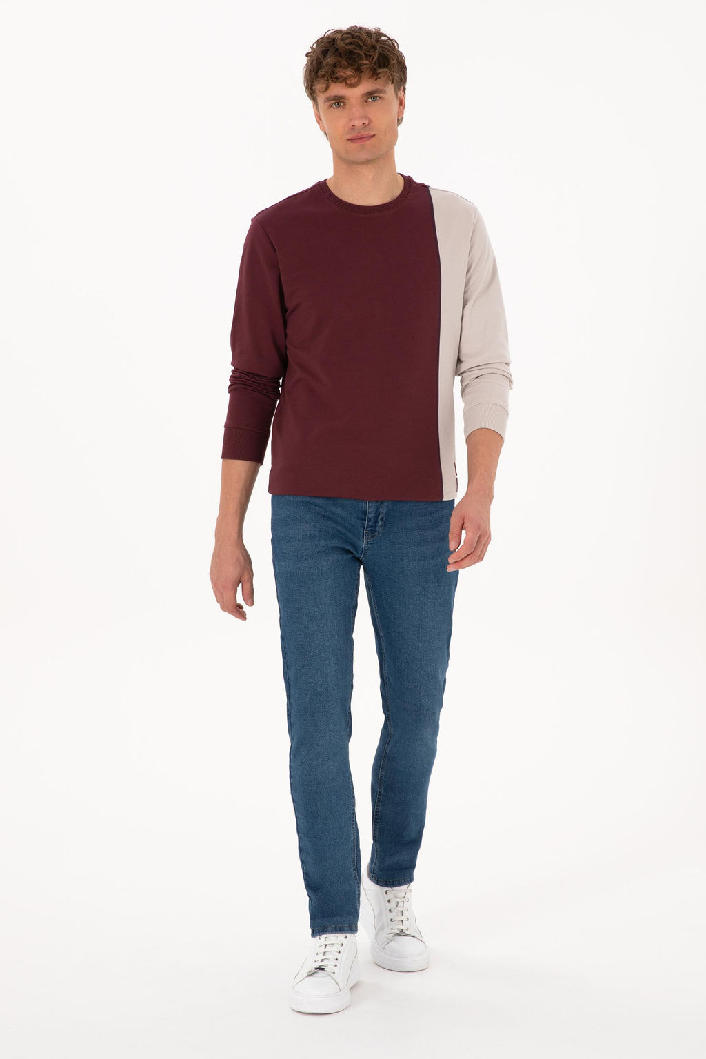 Erkek Bordo Sweatshirt