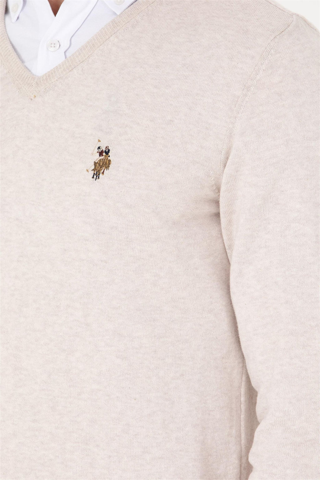 U. S. Polo Assn Мужской базовый свитер из каменного меланжа - U.s. polo assn фото 14