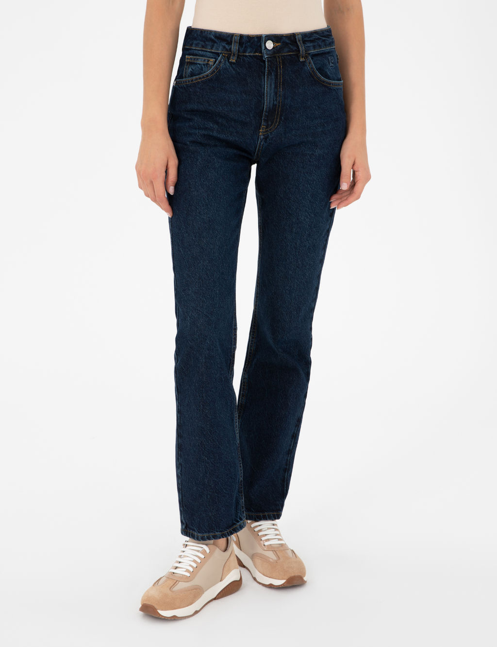 Koyu _ndigo Straight Fit Jean Pantolon