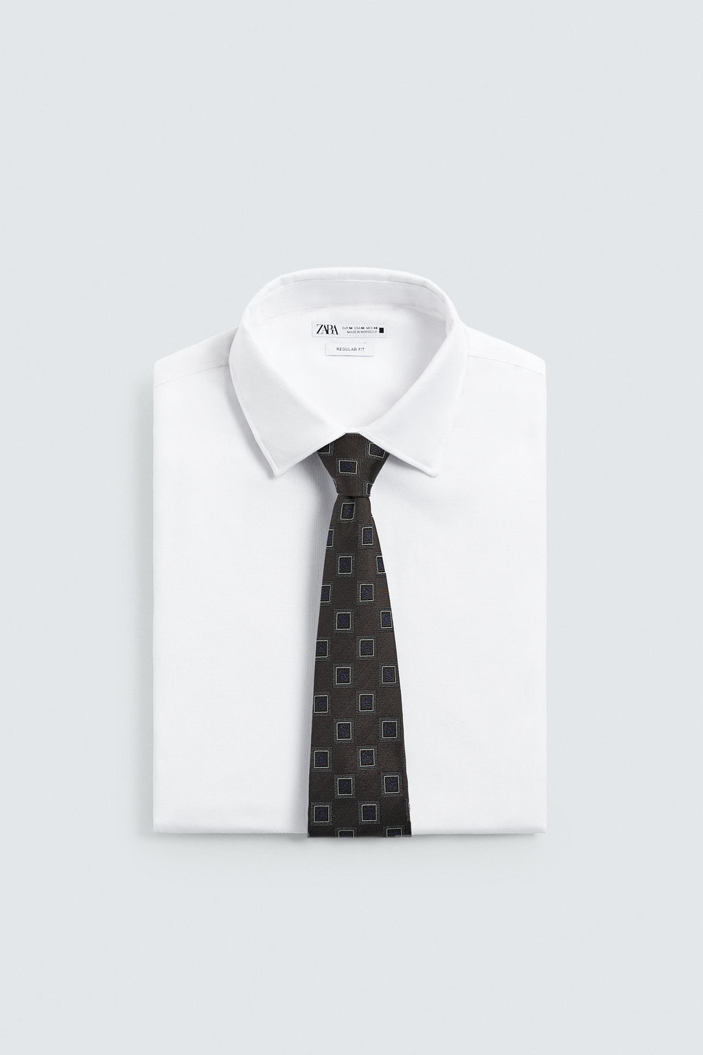 CORBATA JACQUARD GEOM?TRICO 100% SEDA / Marr?n - Zara фото 4